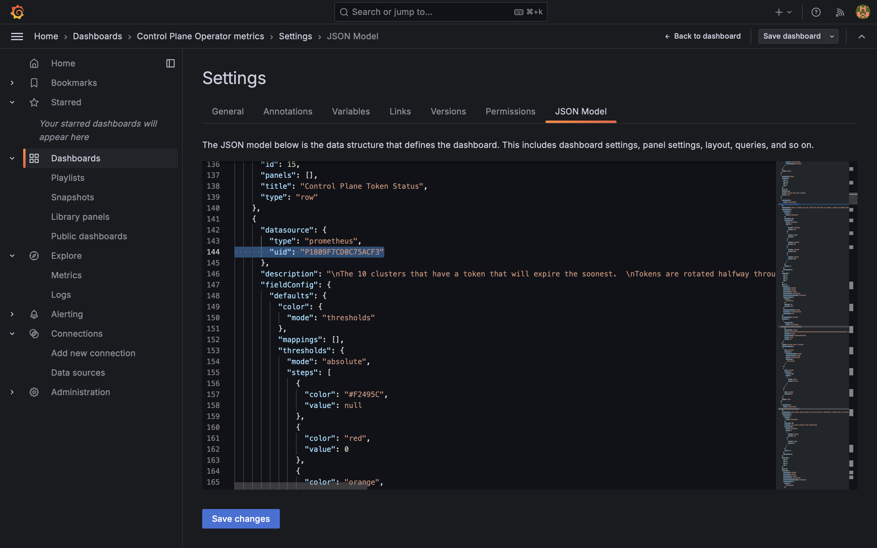 Datasource for the Grafana Dashboard