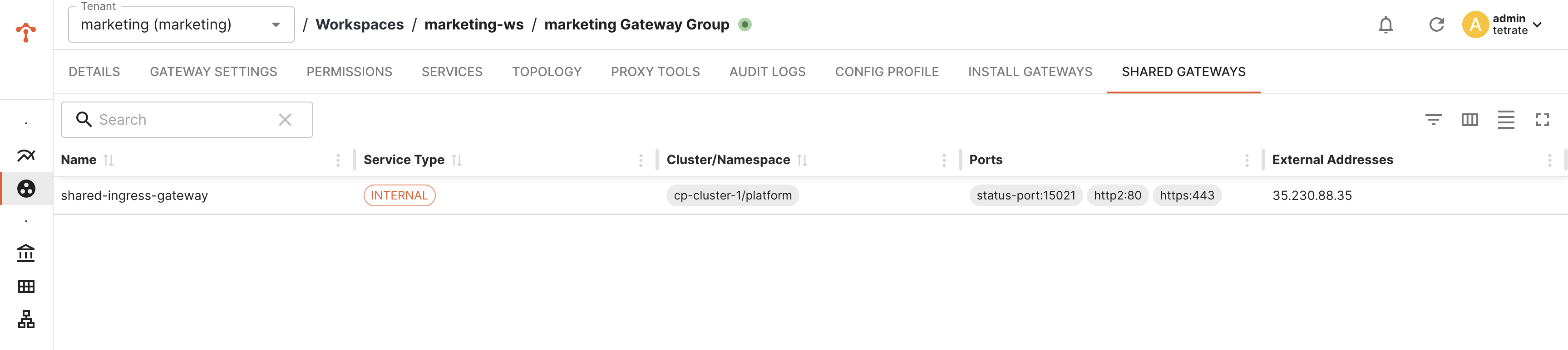 Shared Gateway Discovery Shared Gateway Discovery